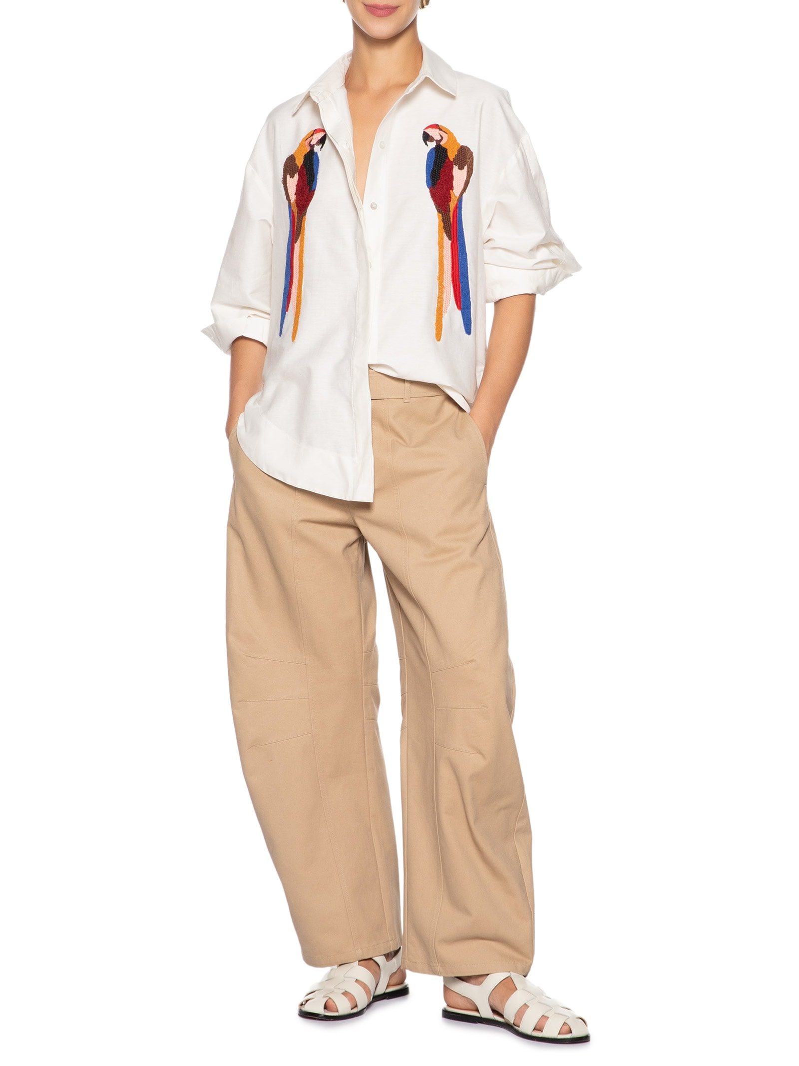 Camisa Feminina Bordada Araraquara Branco Farm