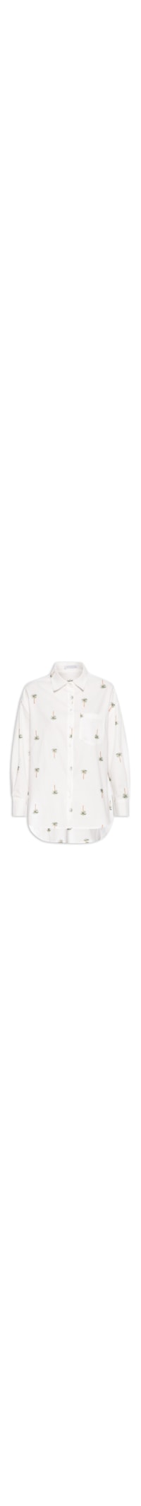 Camisa Feminina Bordada - Off White