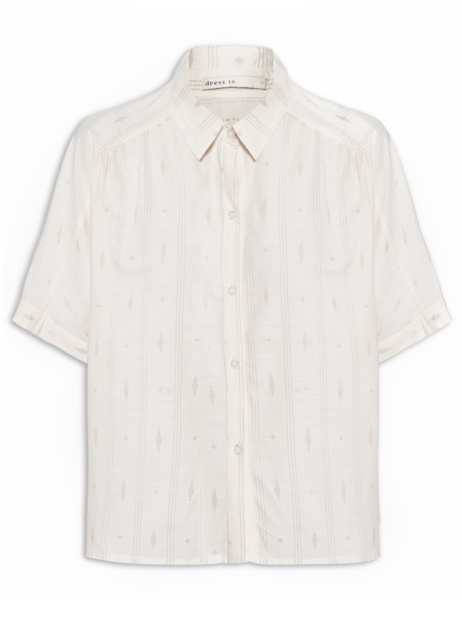 Camisa Feminina Bordado Caminhos Off White Dress To
