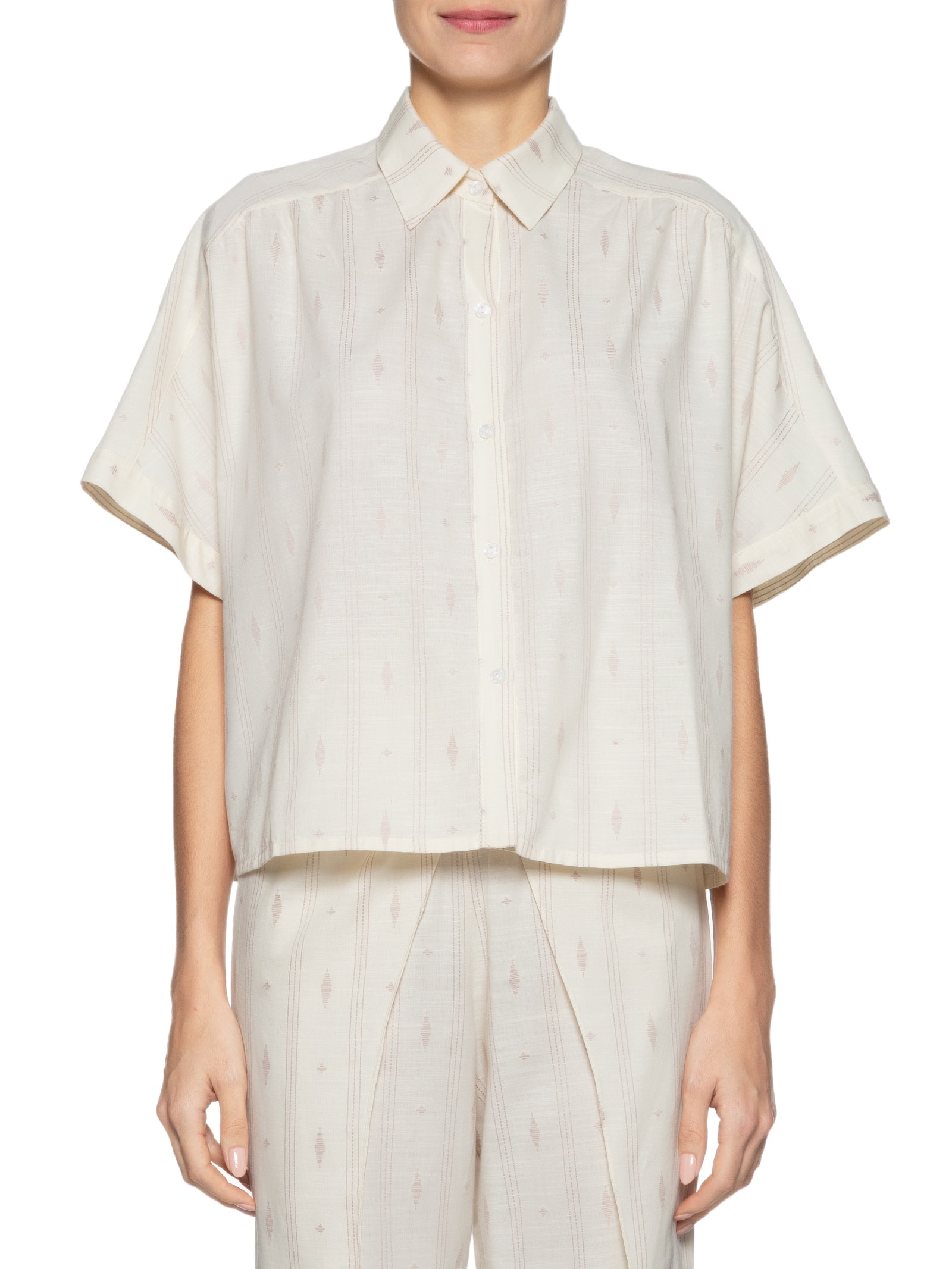 Camisa Feminina Bordado Caminhos Off White Dress To