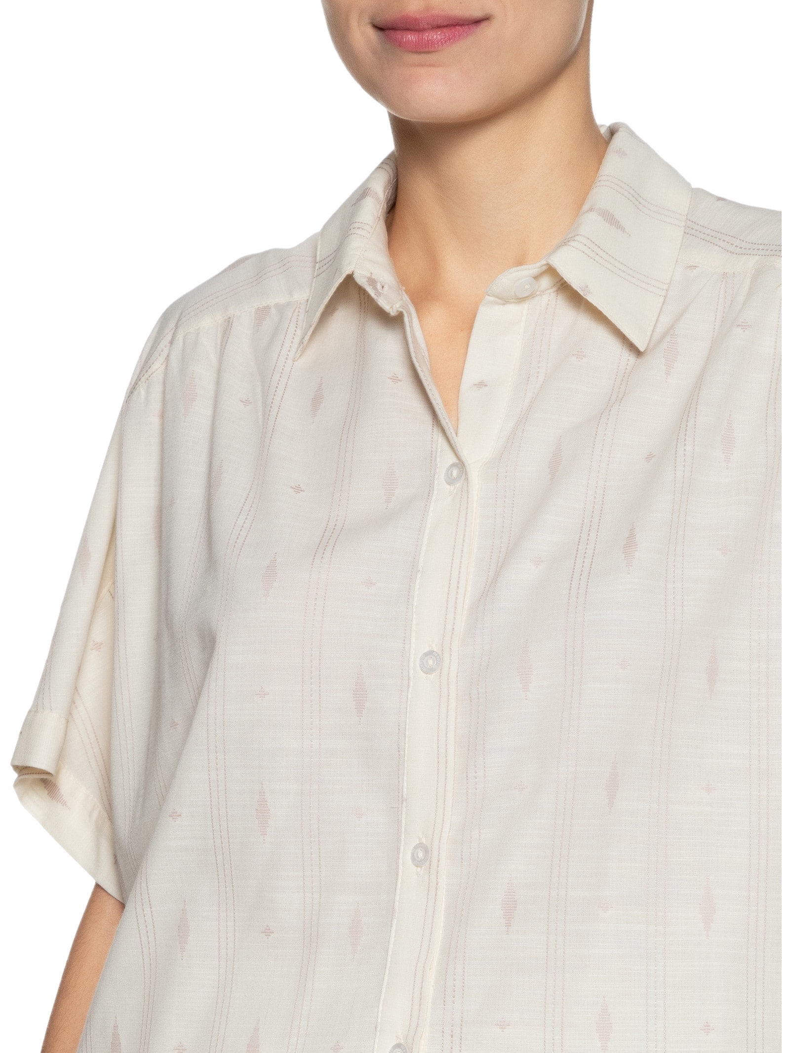 Camisa Feminina Bordado Caminhos Off White Dress To