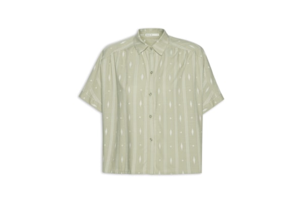 Camisa Feminina Bordado Caminhos - Verde