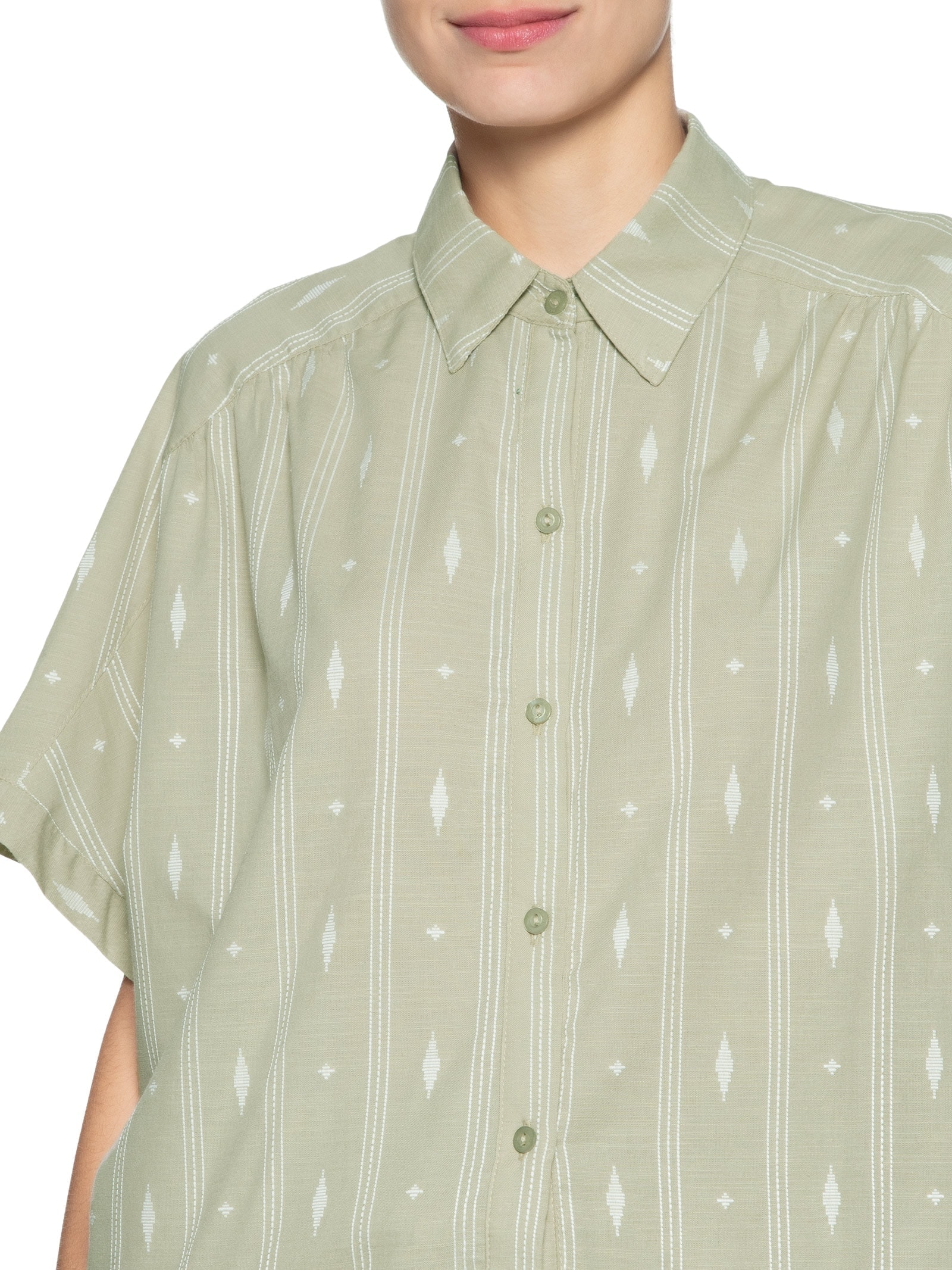 Camisa Feminina Bordado Caminhos Verde Dress To