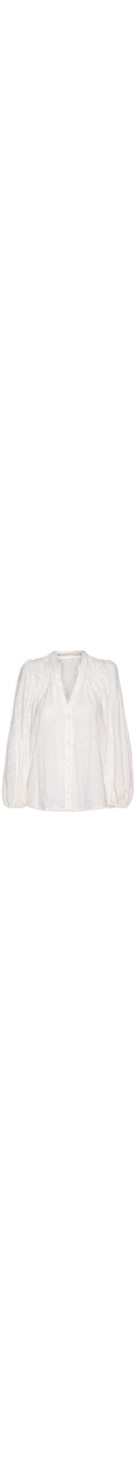 Camisa Feminina Bordado Primavera - Off White