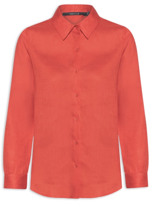 Camisa Feminina Botões Fraldada – Vermelho