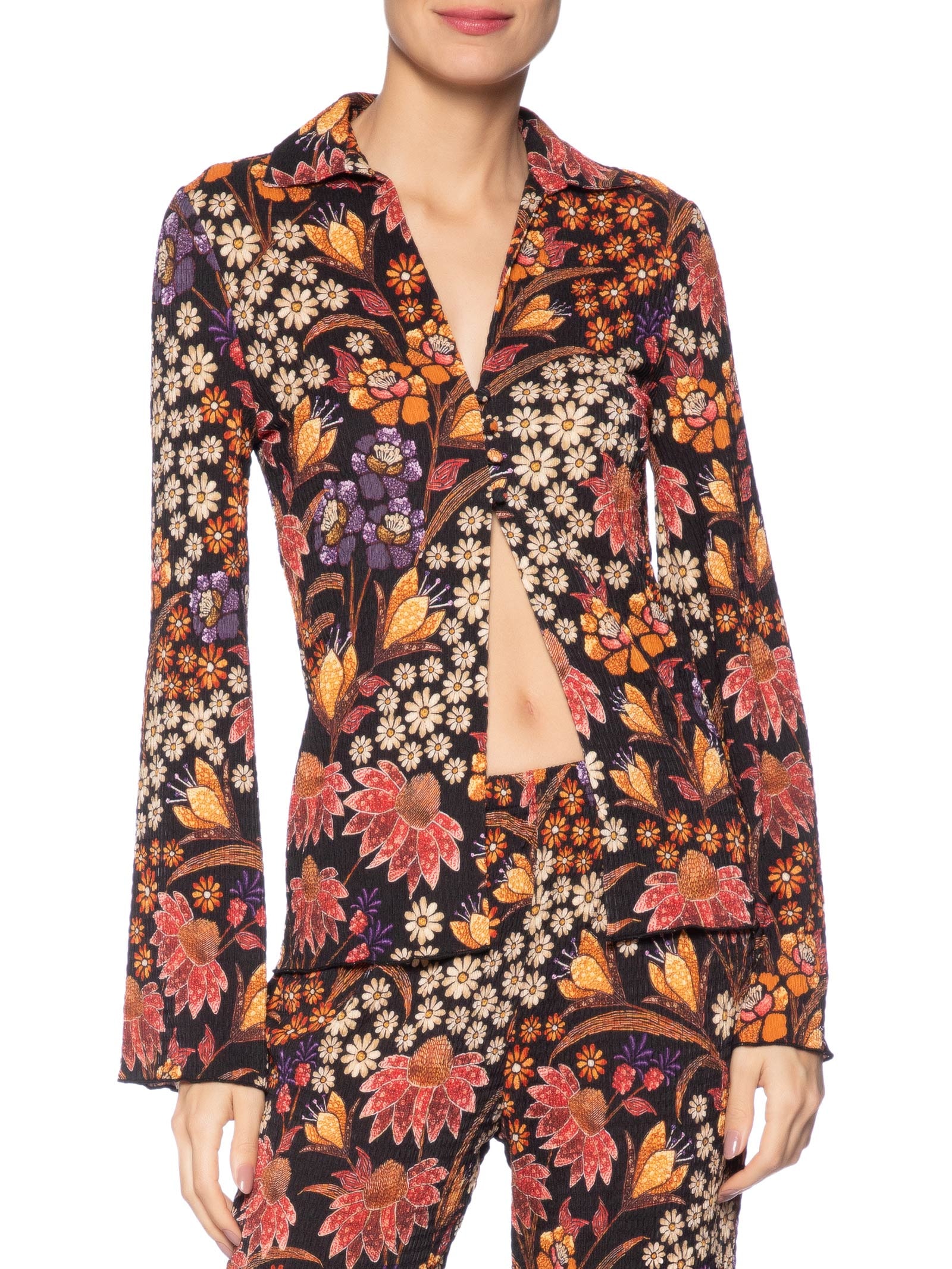 Camisa Feminina Botões Lili Preto Farm