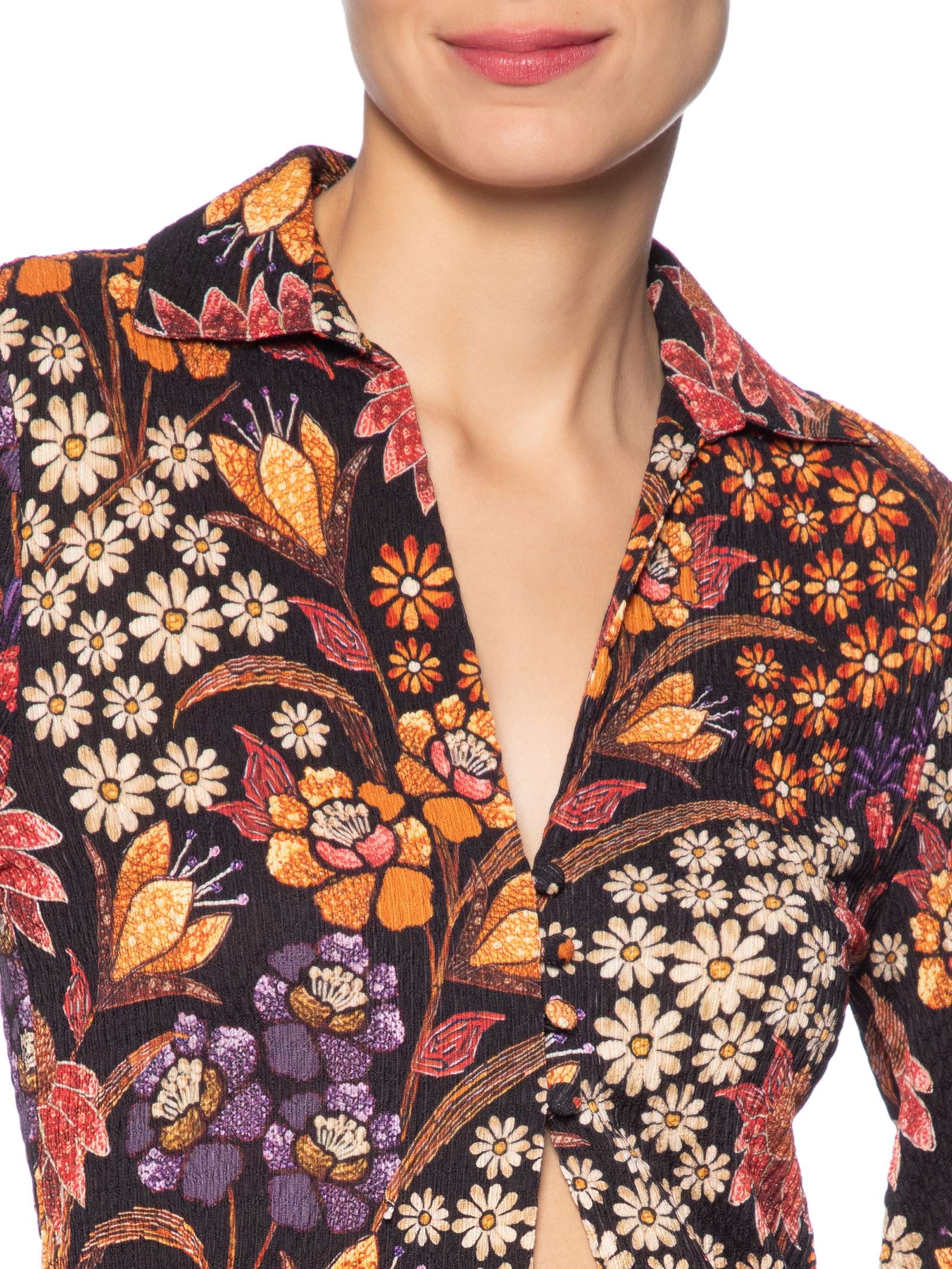 Camisa Feminina Botões Lili Preto Farm