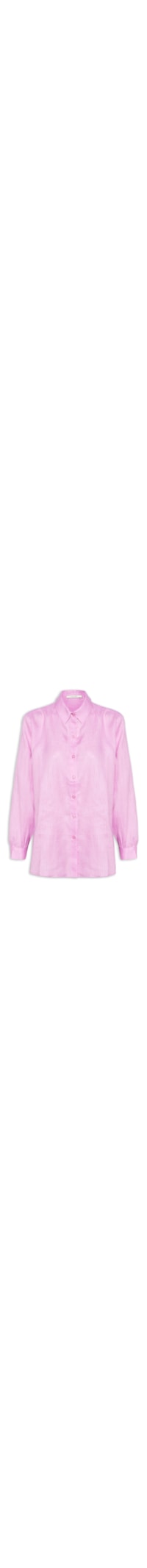 Camisa Feminina Botões Manga Longa - Rosa