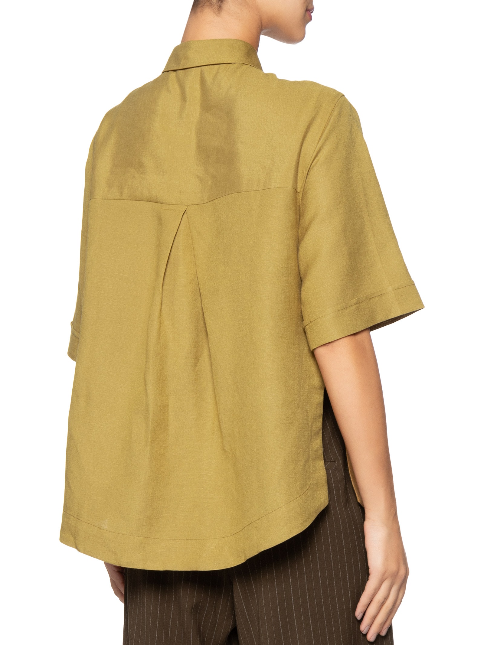 Camisa Feminina Caixote Demerara Linho Verde Animale