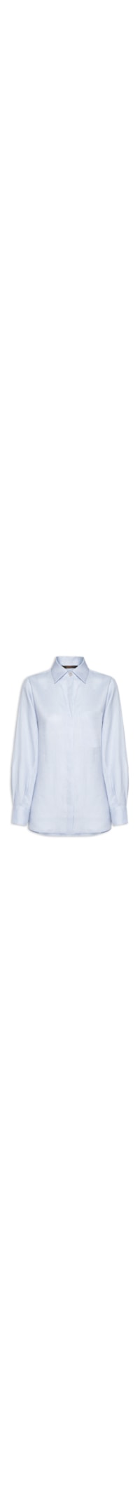 Camisa Feminina Cambraia De Linho - Azul