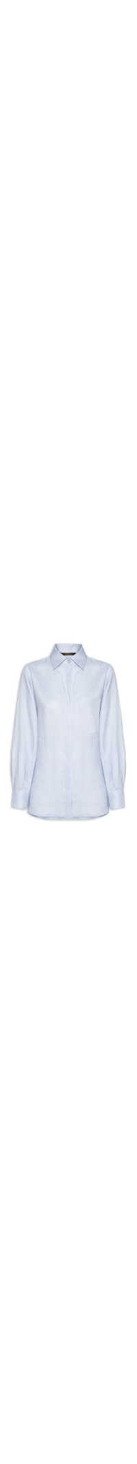 Camisa Feminina Cambraia De Linho - Azul
