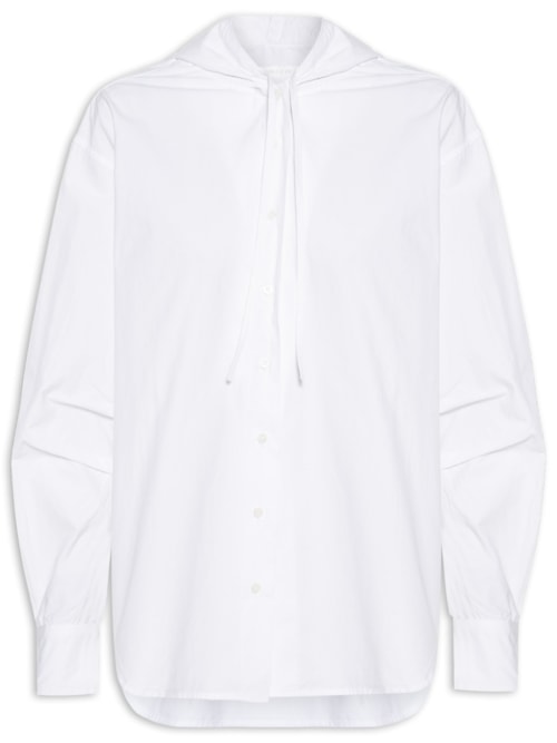 Camisa Feminina Capuz Cotton – Branco