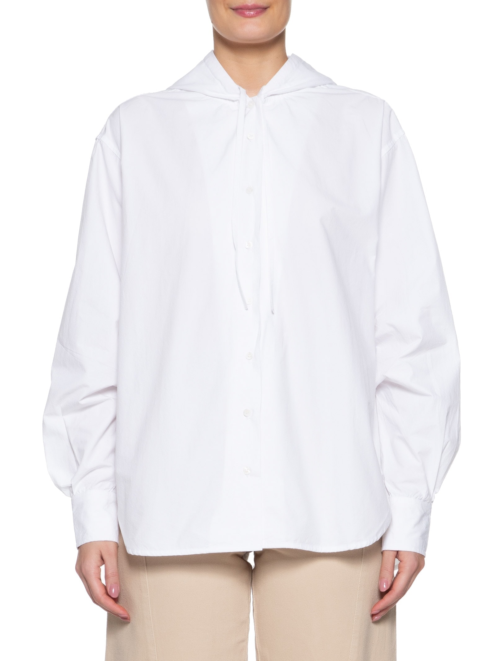 Camisa Feminina Capuz Cotton Branco Osklen