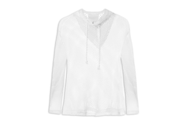 Camisa Feminina Capuz Layers Tela - Branco