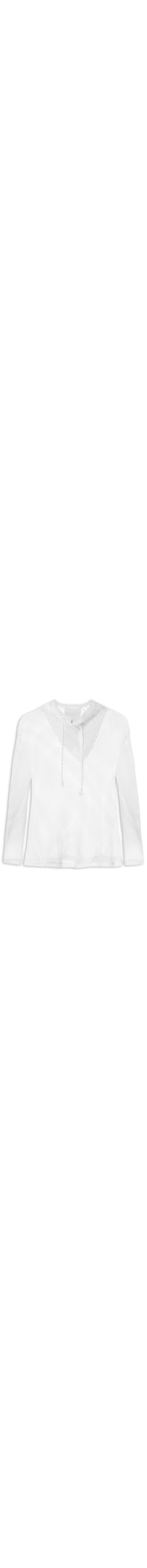 Camisa Feminina Capuz Layers Tela - Branco