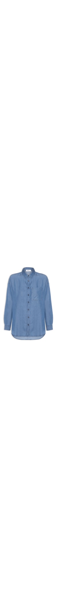 Camisa Feminina Casual Manga Longa - Azul