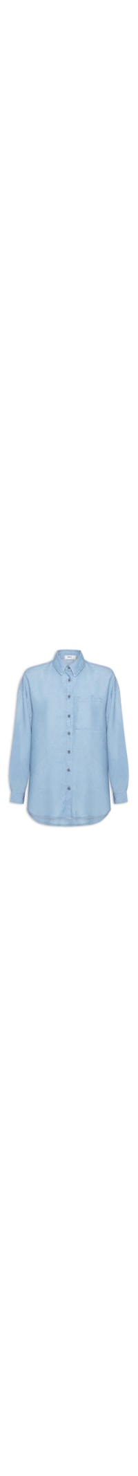 Camisa Feminina Casual Manga Longa - Azul