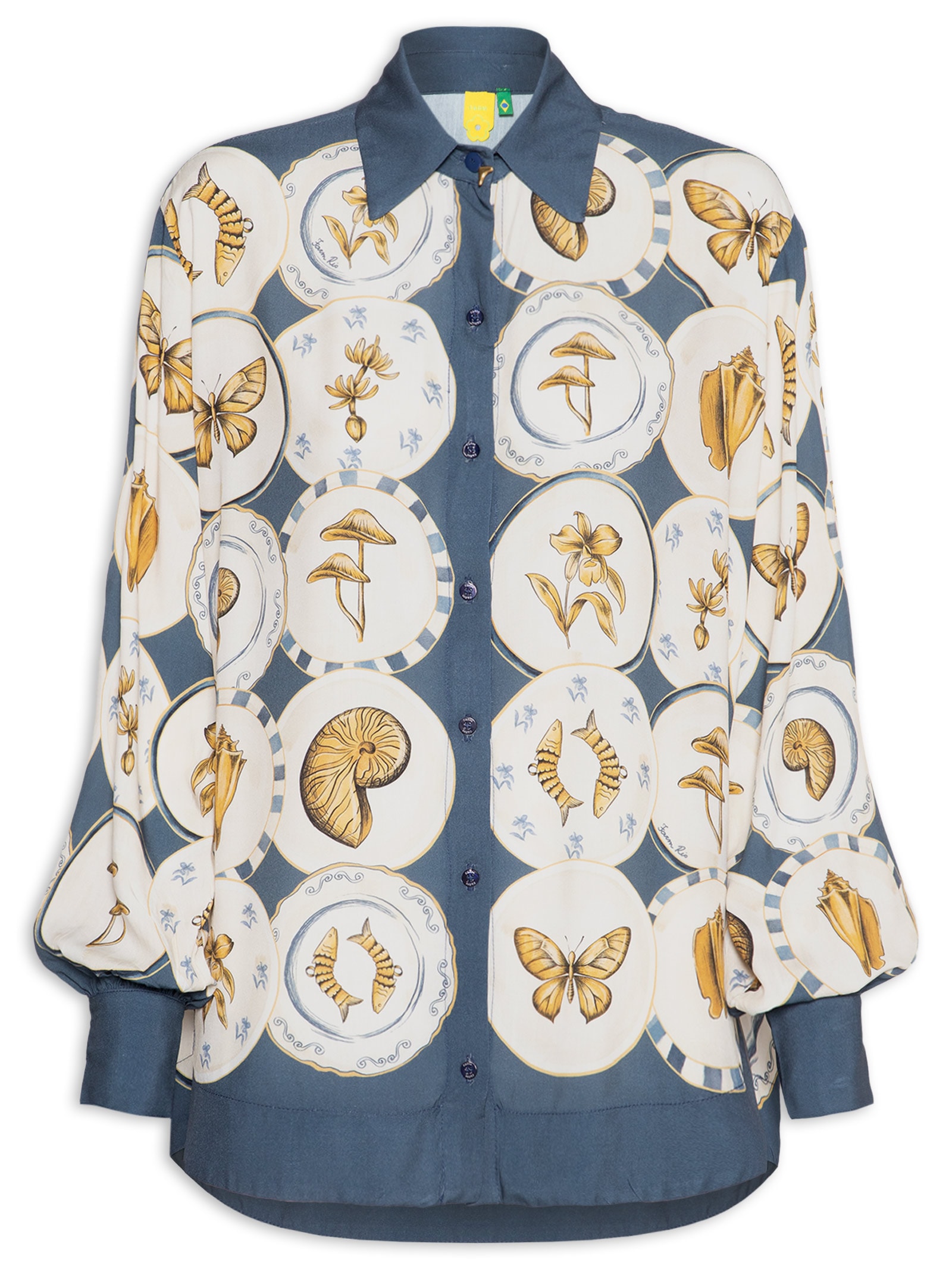 Camisa Feminina Coleção Azul Farm