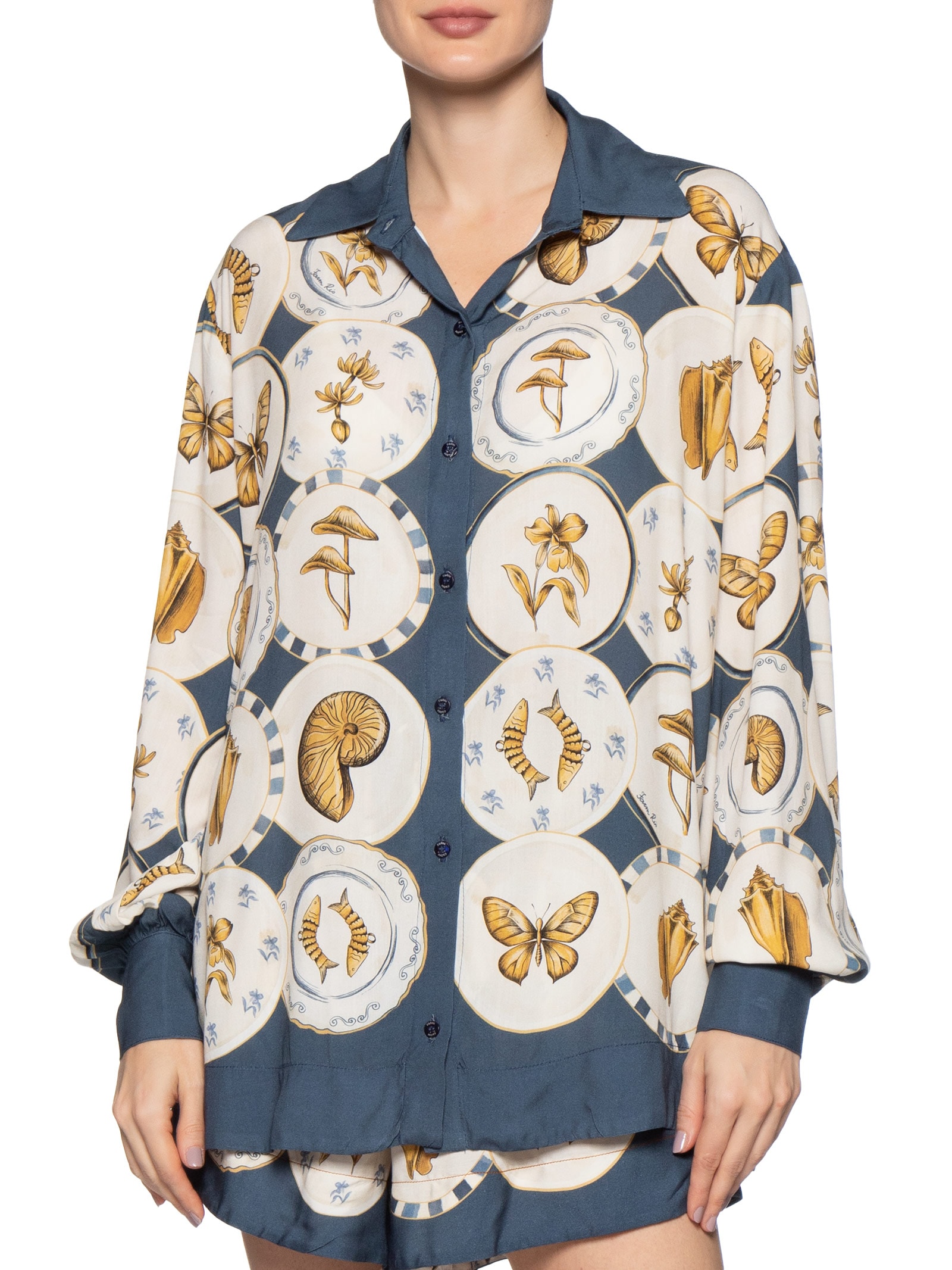 Camisa Feminina Coleção Azul Farm
