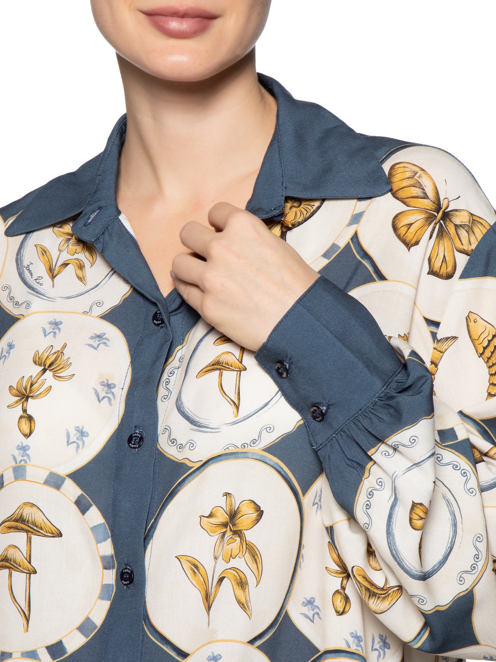 Camisa Feminina Coleção Azul Farm