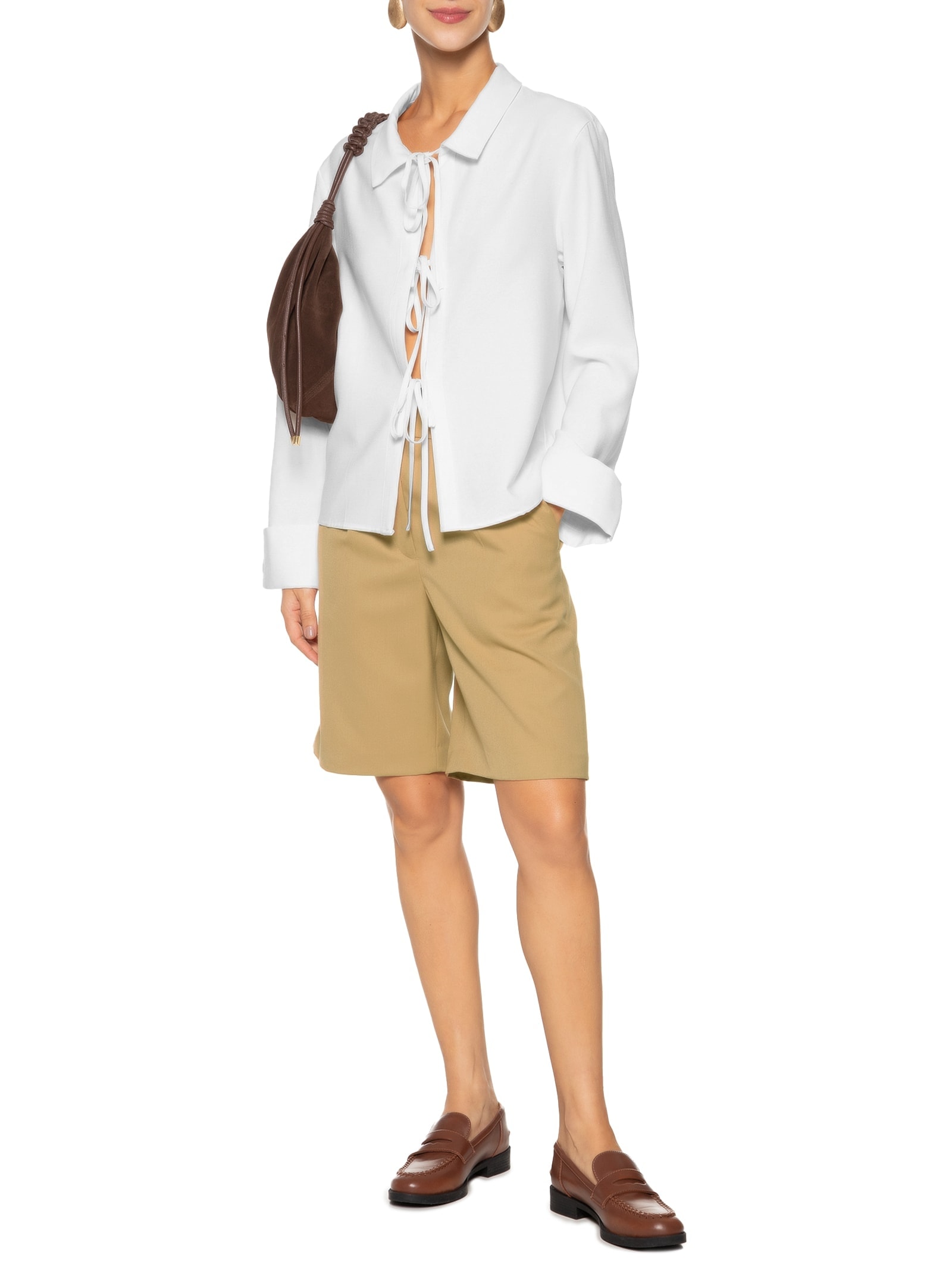 Camisa Feminina Com Abertura Frontal Branco '2Essential