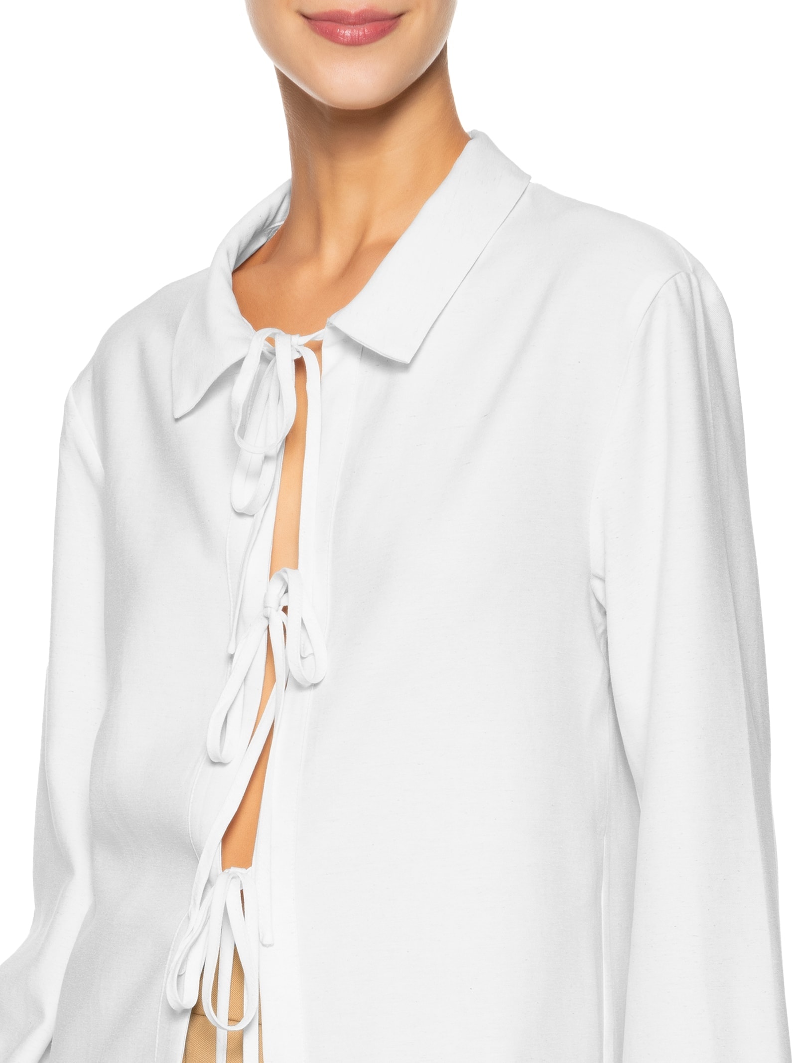 Camisa Feminina Com Abertura Frontal Branco '2Essential