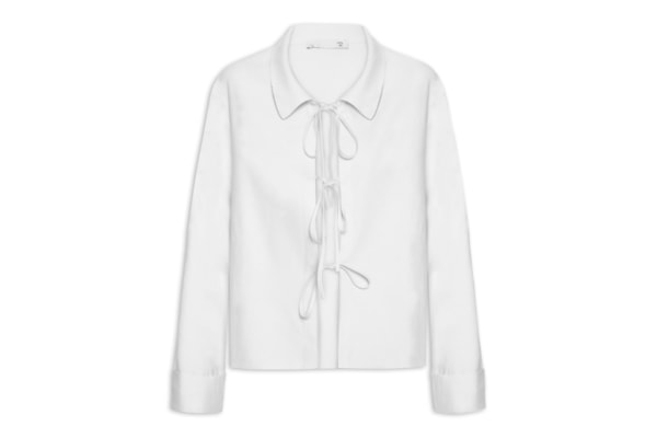 Camisa Feminina Com Abertura Frontal - Branco