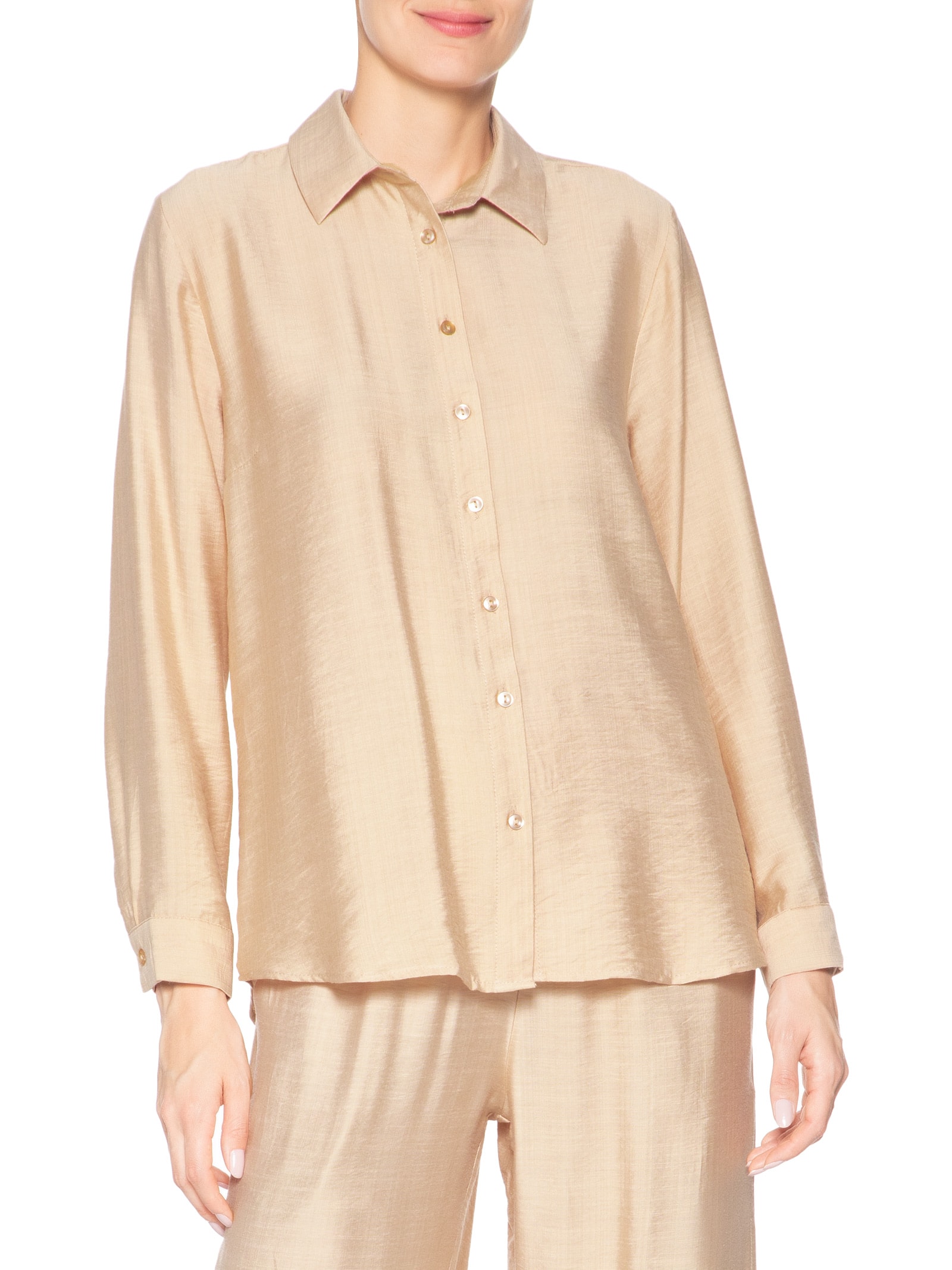 Camisa Feminina Com Amarração Nas Costas Bege Market 33