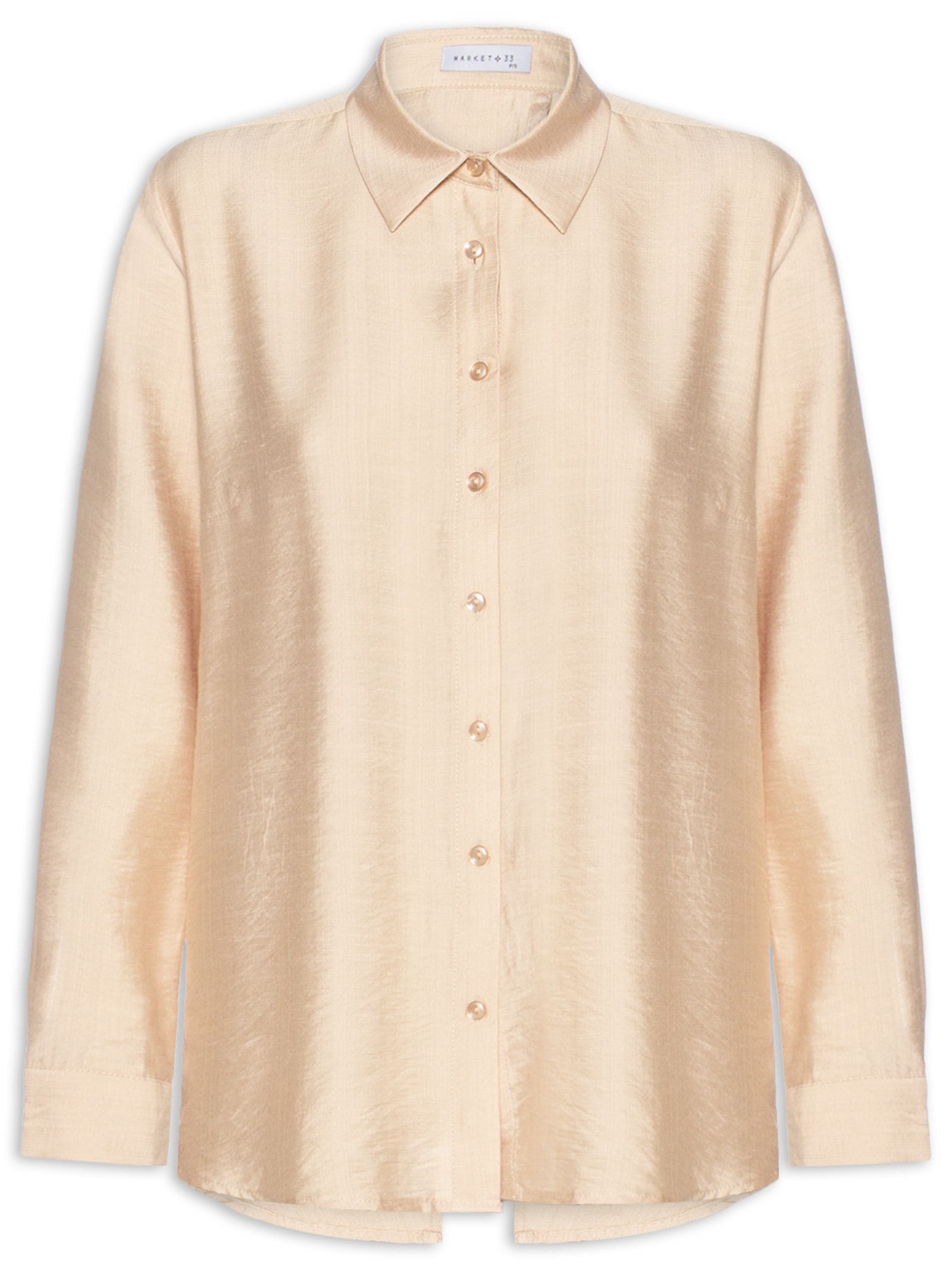 Camisa Feminina Com Amarração Nas Costas Bege Market 33