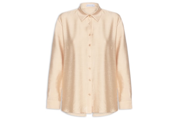 Camisa Feminina Com Amarração Nas Costas - Bege