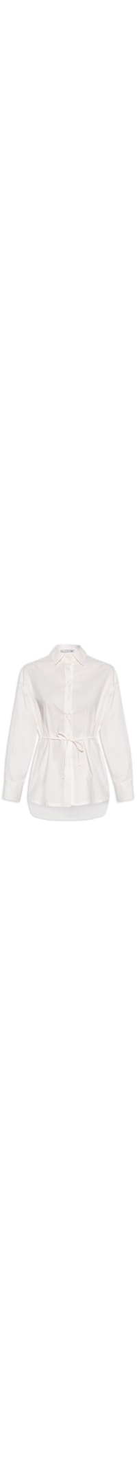 Camisa Feminina com Amarração - Off White