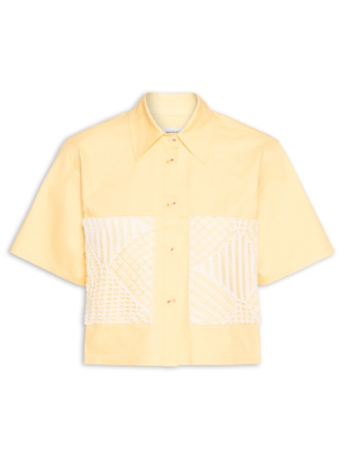 Camisa Feminina Com Aplicações Smiley – Amarelo