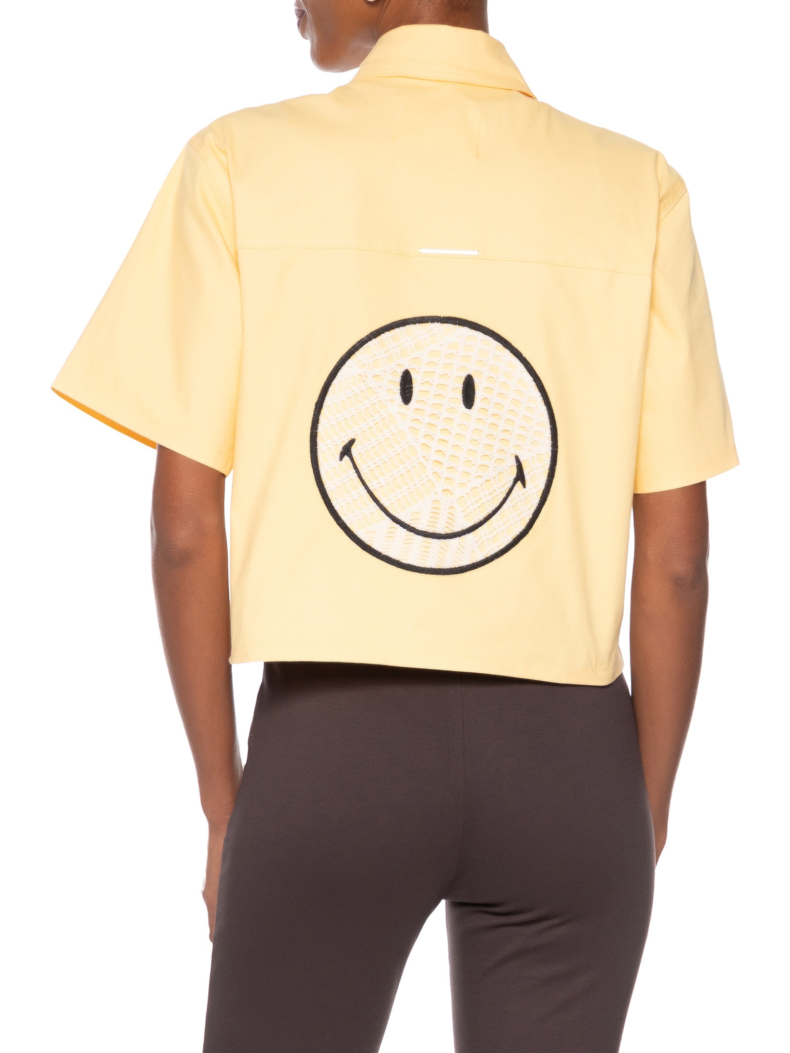 Camisa Feminina Com Aplicações Smiley Amarelo My Favorite