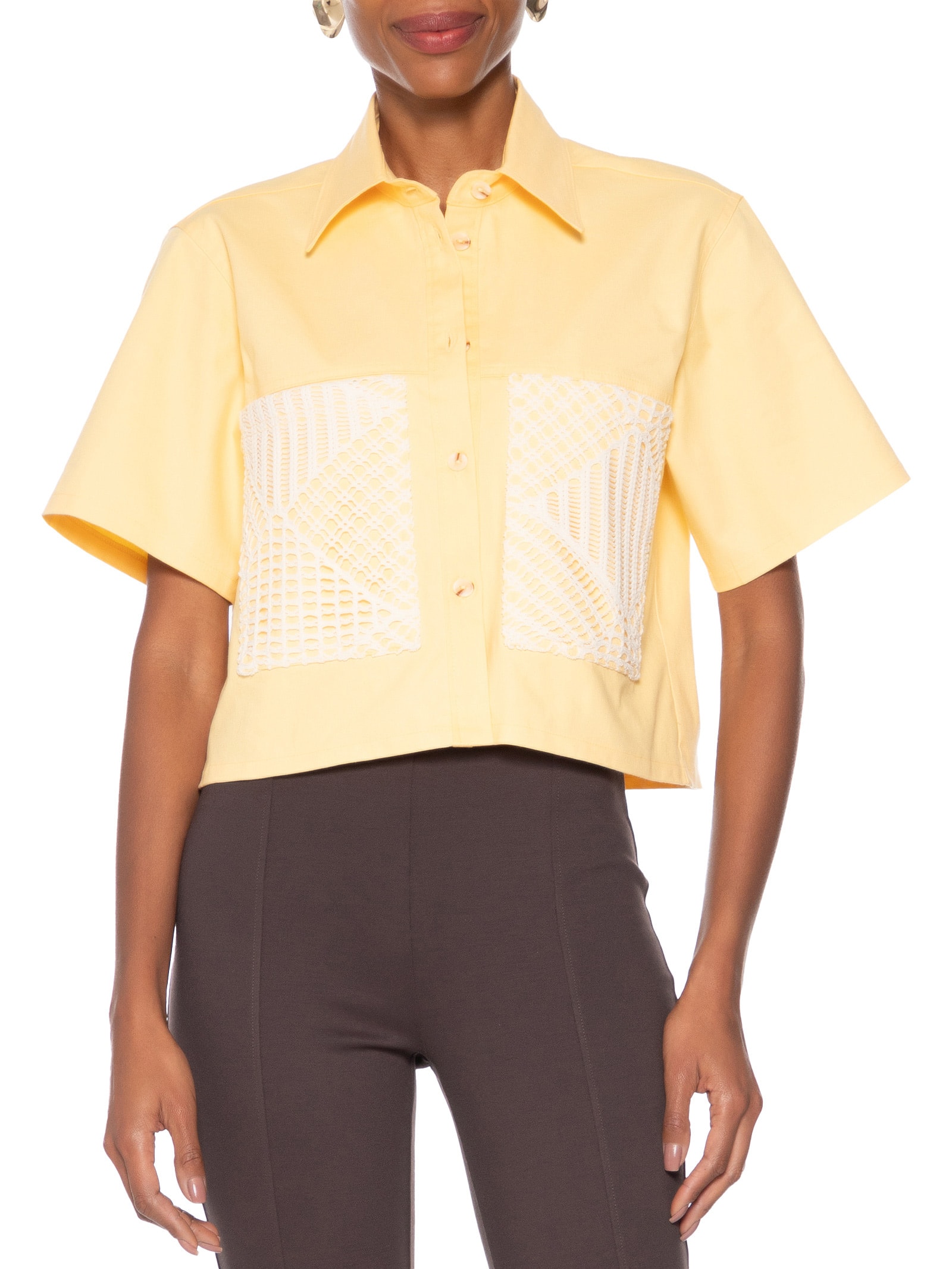 Camisa Feminina Com Aplicações Smiley Amarelo My Favorite