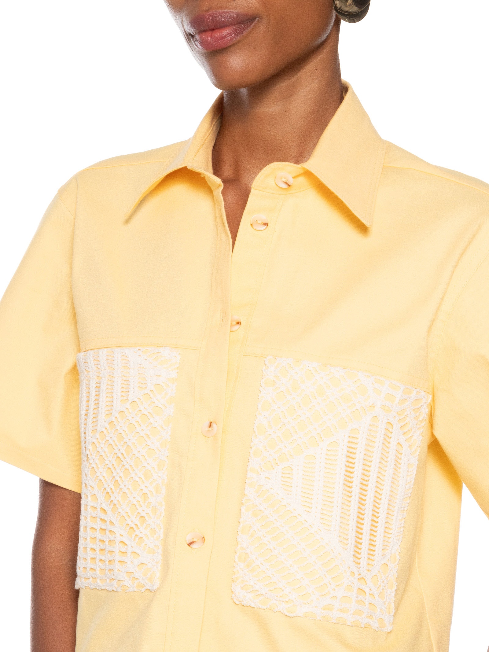 Camisa Feminina Com Aplicações Smiley Amarelo My Favorite