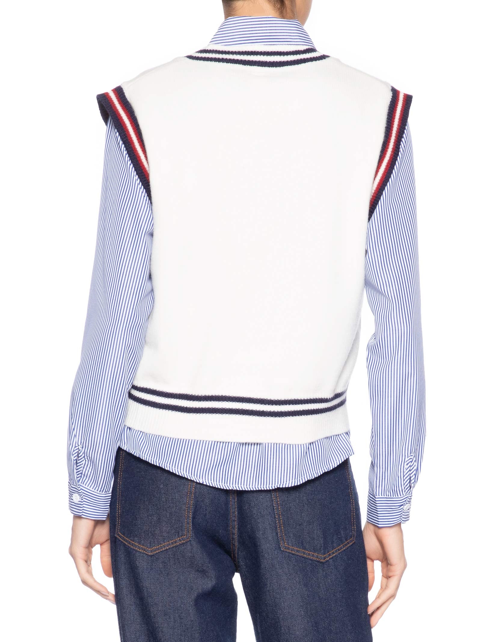 Camisa Feminina com Colete em Tricot – Azul Market 33