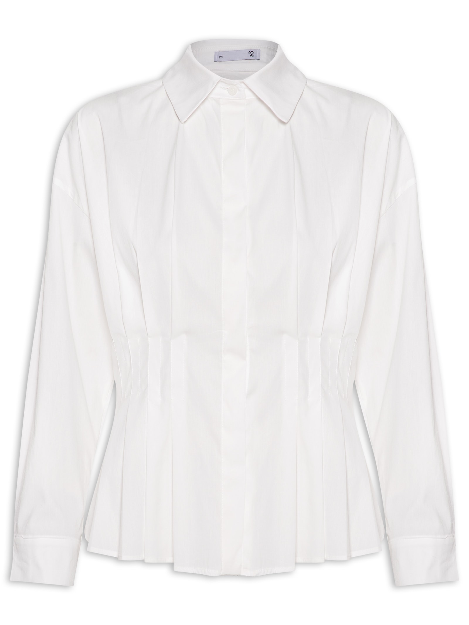 Camisa Feminina Com Pregas Off White '2Essential