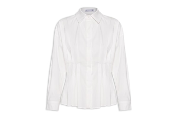 Camisa Feminina Com Pregas - Off White