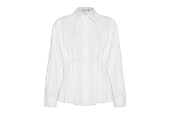 Camisa Feminina Com Pregas - Off White