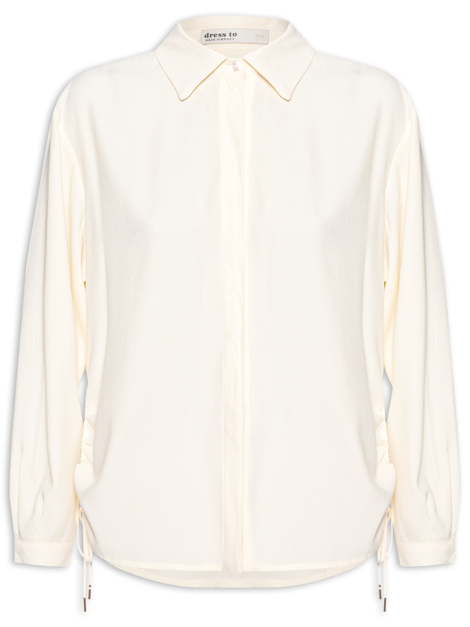 Camisa Feminina Com Regulagem Amarelo Dress To