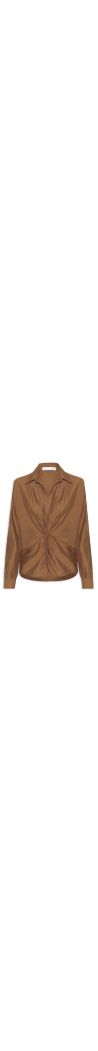 Camisa Feminina Com Transpasse - Marrom