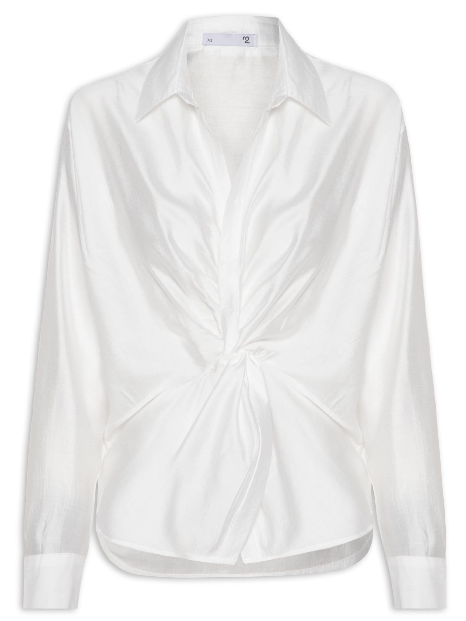 Camisa Feminina Com Transpasse Off White '2Essential