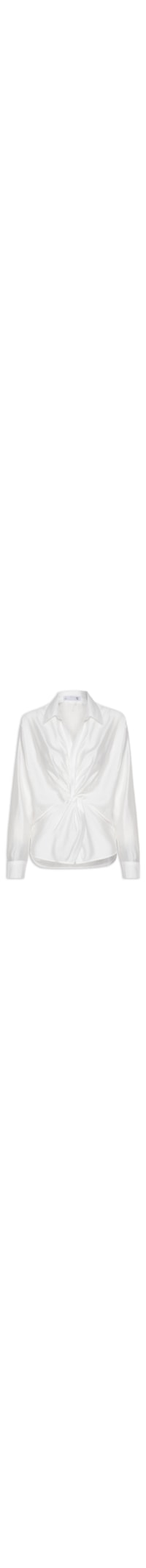 Camisa Feminina Com Transpasse - Off White