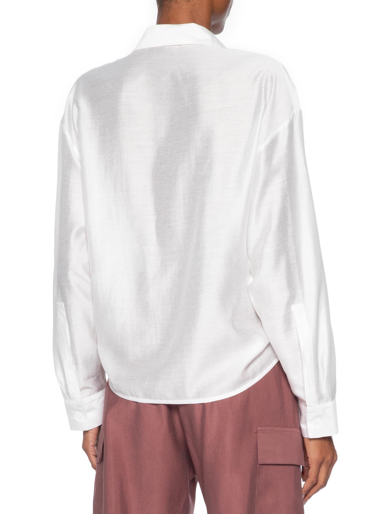 Camisa Feminina Com Transpasse Off White '2Essential