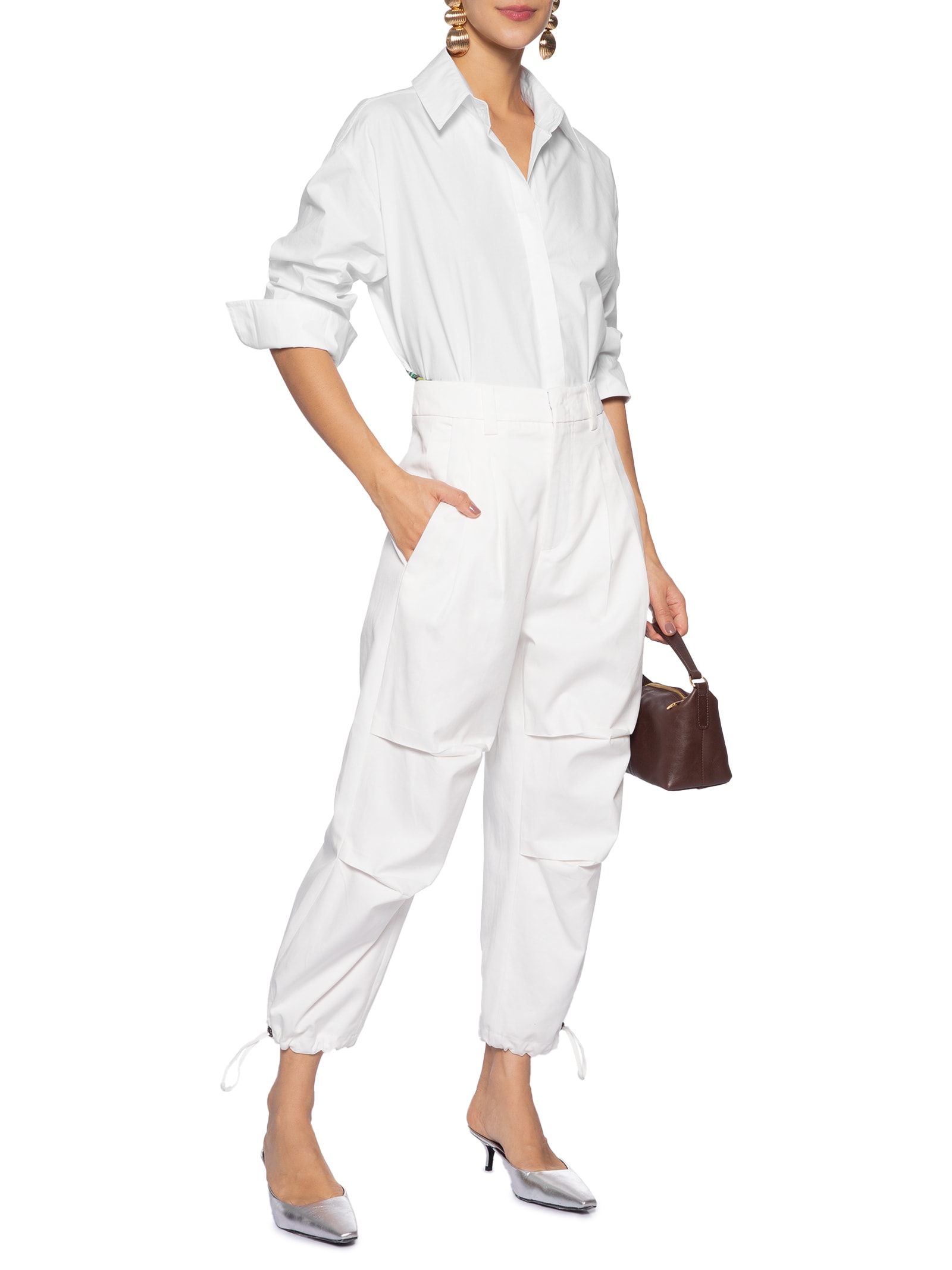 Camisa Feminina Costas De Lenço Branco Animale