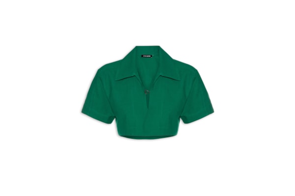 Camisa Feminina Cotton Organic Cropped - Verde
