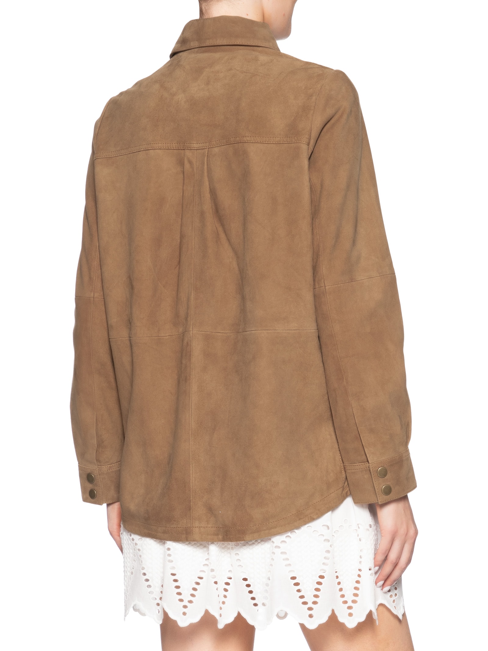 Camisa Feminina Couro Marrom Maria Filó
