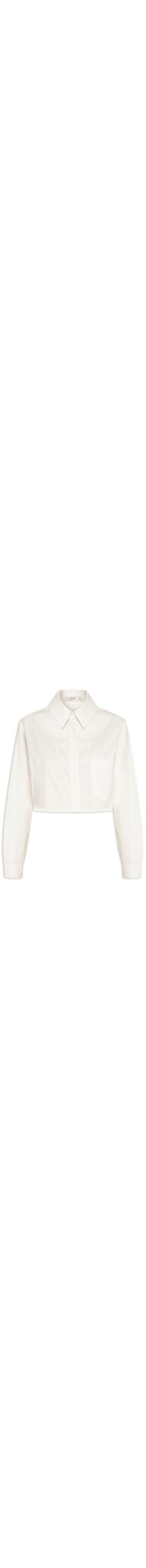Camisa Feminina Cropped Algodão - Off White