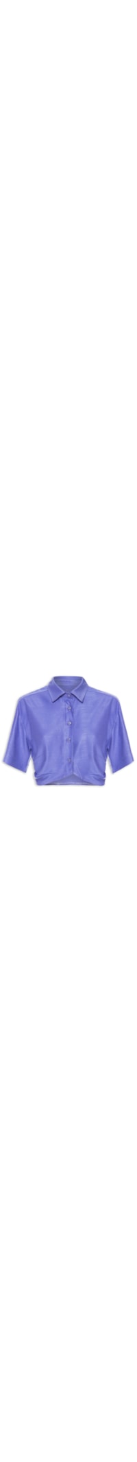 Camisa Feminina Cropped - Azul