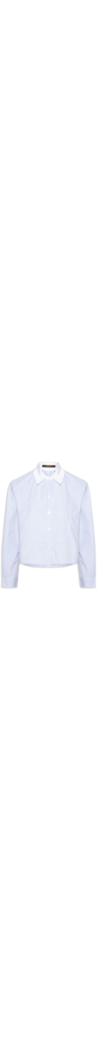 Camisa Feminina Cropped De Tricoline Vichy - Azul